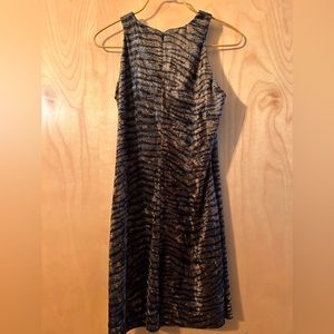 tiger print suede dress